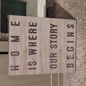 Home Is Where Our Story Begins Wall Decor